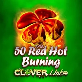 Slots logo of 50 Red Hot Burning Clover Links from Novomatic at Tikitaka Casino