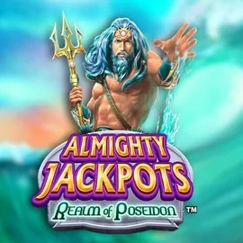 Almighty Jackpots – Realm of Poseidon by Novomatic, showcased at tikitakaspain.com – game logo