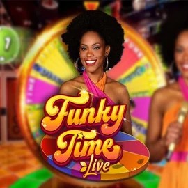 Funky Time slot logo by Evolution at Tikitaka Casino