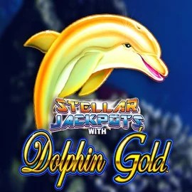 Dolphin Gold with Stellar Jackpots slot icon by Lightning Box Game, available at Tikitaka Casino