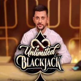Unlimited Blackjack slot logo by Ezugi at Tikitaka Casino